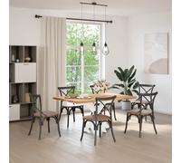 vidaXL Gamba Tavolo da Pranzo a Forma di Ragno Bianca 85x85x(72-73) cm