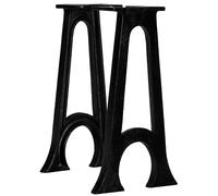 vidaXL Gambe per Panca 2 pz con Base ad Arco a Forma di A in Ghisa
