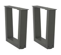 vidaXL Gambe per Tavolino da Caffè a Forma di V 2 pz Antracite 30x(30-31,3) cm Acciaio