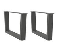 vidaXL Gambe per Tavolino da Caffè a Forma di V 2 pz Antracite 50x(30-31,3) cm Acciaio
