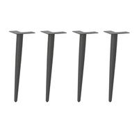 vidaXL Gambe per Tavolino da Caffè Forma Conica 4 pz Antracite 30-31 cm Acciaio