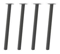 vidaXL Gambe per tavolo consolle 4 pz Antracite 72 cm Acciaio