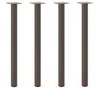 vidaXL Gambe per Tavolino 4 pz Acciaio Naturale 72-74 cm in Acciaio, gamba del tavolo, gamba del tavolo in metallo, gamba della mobilia