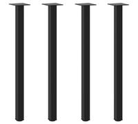 vidaXL Gambe per tavolo consolle 4 pz nere 72-74 cm in acciaio