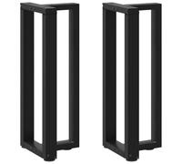 vidaXL Gambe per Tavolo Consolle a Forma di T 2 pz Nere 38x25x(72-73) cm Acciaio