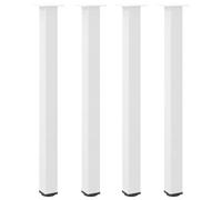 vidaXL Gambe per tavolo da bar 4 pz bianche 110-112 cm in acciaio