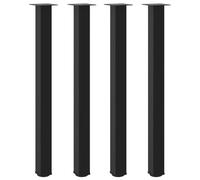 vidaXL Gambe per tavolo da bar 4 pz nere 110-112 cm in acciaio