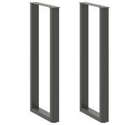 vidaXL Gambe per tavolo da bar a forma di U 2 pz Antracite 50x(110-111) cm