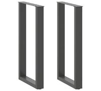 vidaXL Gambe per tavolo da bar a forma di U 2 pz Antracite 50x(90-91) cm