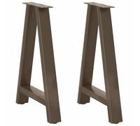 vidaXL Gambe per tavolo da pranzo a forma di A 2 pz 60x(72-73) cm in acciaio