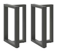 vidaXL Gambe per tavolo da pranzo a forma di T 2 pz Antracite 60x35x(72-73) cm Acciaio