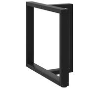 vidaXL Gambe per tavolo da pranzo a forma di T 2 pz nere 70x35x(72-73) cm in acciaio