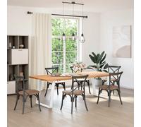 vidaXL Gambe per tavolo da pranzo forma U 2 pz bianche 70x(72-73) cm