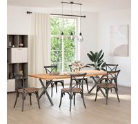 vidaXL Gambe per tavolo da pranzo forma X 2 pz Antracite 90x(72-73) cm