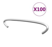 vidaXL Ganci per Gabbione 100 pz in Acciaio Zincato 10 cm