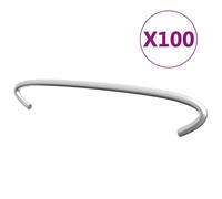 vidaXL Ganci per Gabbione 100 pz in Acciaio Zincato 15 cm