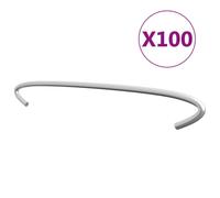 vidaXL Ganci per Gabbione 100 pz in Acciaio Zincato 40 cm