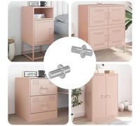 vidaXL Gancio per Mensola 2 pcs Argento 8,6 x 8,6 x 14,6 mm Acciaio