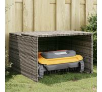 vidaXL Garage per Robot Tosaerba Grigio 86x90x52/57 cm in Polyrattan