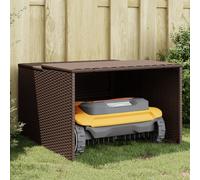 vidaXL Garage per Robot Tosaerba Marrone 86x90x52/57 cm in Polyrattan