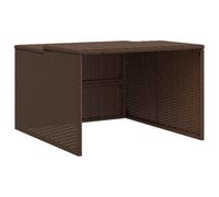 vidaXL Garage per Robot Tosaerba Marrone 86x90x52/57 cm in Polyrattan