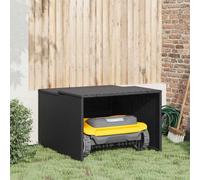 vidaXL Garage per Robot Tosaerba Nero 86x90x52/57 cm in Polyrattan