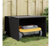 vidaXL Garage per Robot Tosaerba Nero 86x90x52/57 cm in Polyrattan