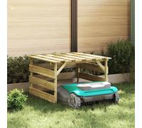 vidaXL Robot tosaerba garage legno impregnato pino