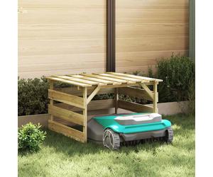 vidaXL Garage per tosaerba Marrone 84 x 80 x 56 cm