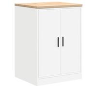vidaXL Armadietto da Garage Bianco 60x51x85 cm Legno Massello di Pino
