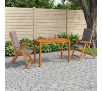 vidaXL Garden Dining Set Naturale Legno di Acacia Massello