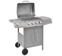 vidaXL Griglia Barbecue a Gas 4+1 Fornelli Argento