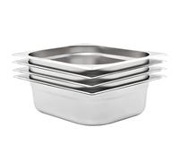 vidaXL Gastronorm GN 1/1 100 mm in acciaio inox antiruggine facile da pulire, lavabile in lavastoviglie, contenitore per alimenti da cucina vassoio per servire cibo porta snack