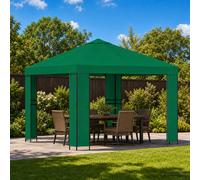 vidaXL Gazebo 3 x 3 m Verde Poliestere e Acciaio 190 gsm