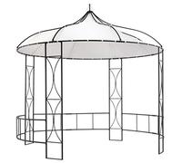 vidaXL Gazebo 300x290 cm Bianco Rotondo