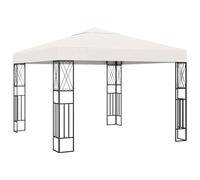 vidaXL Gazebo 3x3 m Crema in Tessuto