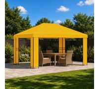 vidaXL Gazebo 4 × 3 m Giallo Poliestere e Acciaio 190 gsm