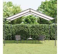 vidaXL Gazebo 4 x 4 x 2,6 m Bianco Acciaio e Poliestere 180 gsm