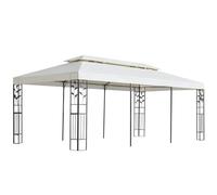 vidaXL Gazebo con Tetto Doppio Bianco 6x3 m in Acciaio, tettoia, Tenda, Riparo, tettuccio, Copertura, Gazebo da Campeggio, Gazebo per Feste