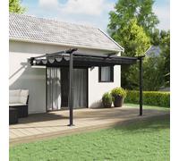 vidaXL Gazebo a Muro Antracite 3 x 3 m Acciaio