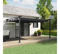 vidaXL Gazebo a Muro Antracite 3 x 4 m Acciaio