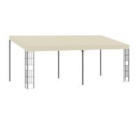 vidaXL Gazebo a Parete 3x6 m Crema in Tessuto