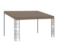 vidaXL Gazebo a Parete 4x3 m Talpa in Tessuto