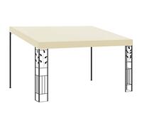 vidaXL Gazebo a Parete 4x3x2,5 m Crema