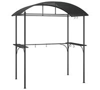 vidaXL Gazebo Barbecue Ripiani Laterali Antracite 220x115x230 Acciaio