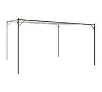 vidaXL Gazebo Bianco 4x4 m 180 g/m² Tessuto e Acciaio