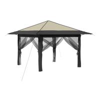vidaXL Gazebo con 4 pareti laterali, color crema e antracite