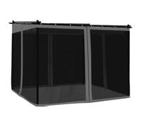 vidaXL Gazebo con Pareti in Rete Antracite 3x3 m in Acciaio