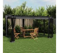 vidaXL Gazebo con Pareti in Rete Antracite 4x3 m in Acciaio