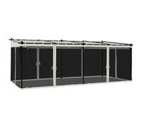 vidaXL Gazebo con Pareti in Rete Crema 6x3 m in Acciaio, Gazebo da Esterno, Padiglione, pergola, Gazebo da Patio, Padiglione da Giardino